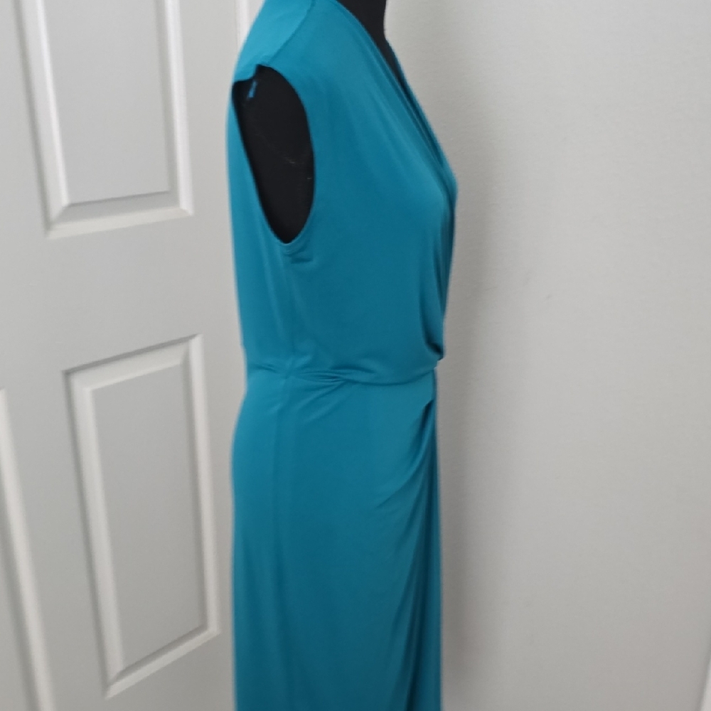 Michael Kors Teal Draped Midi Dress - Picture 5 of 7